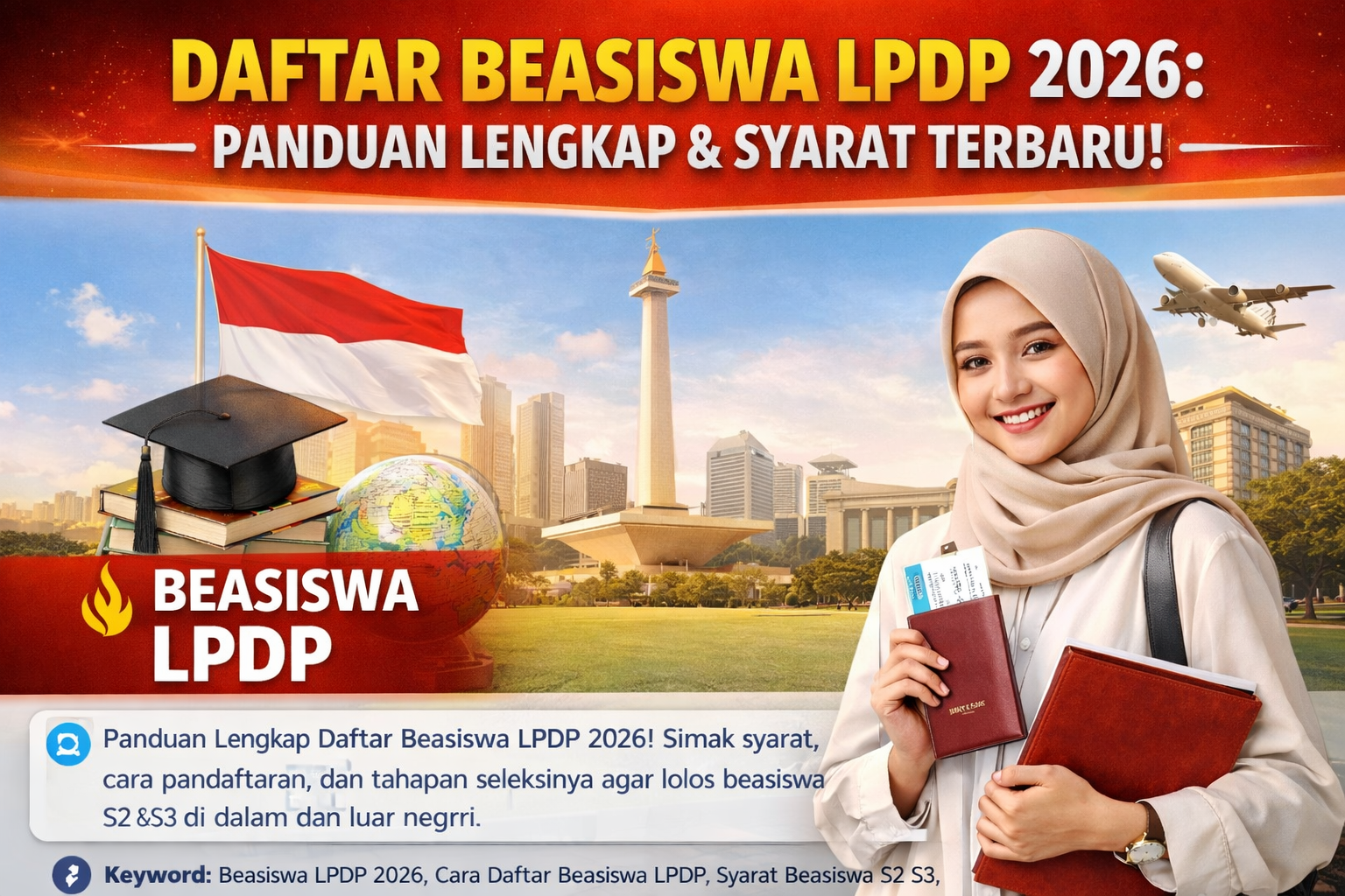 Foto: Ilustrasi pendaftaran Beasiswa LPDP 2026 – AI Generated Image