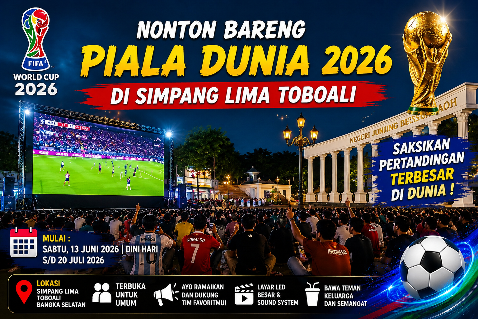 Foto : Ilustrasi | Nonton Bareng Piala Dunia 2026 | Simpang Lima